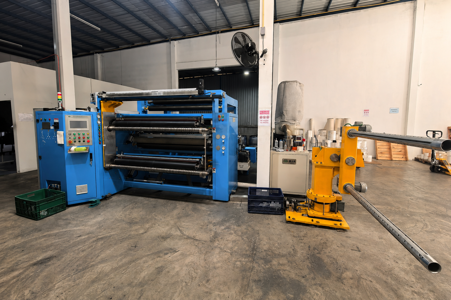 SF-650 Essential Dual Shaft Slitter Rewinder at a long-term customer factory in Thailand